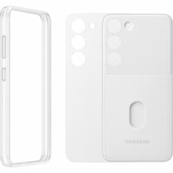 Чехол-накладка Samsung Frame Case для Galaxy S23, поликарбонат, белый— фото №3