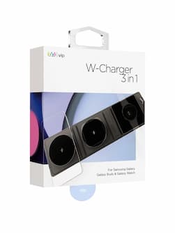 Зарядное устройство беспроводное VLP W-Charger 3 в 1 для Samsung, 15Вт, черный— фото №4