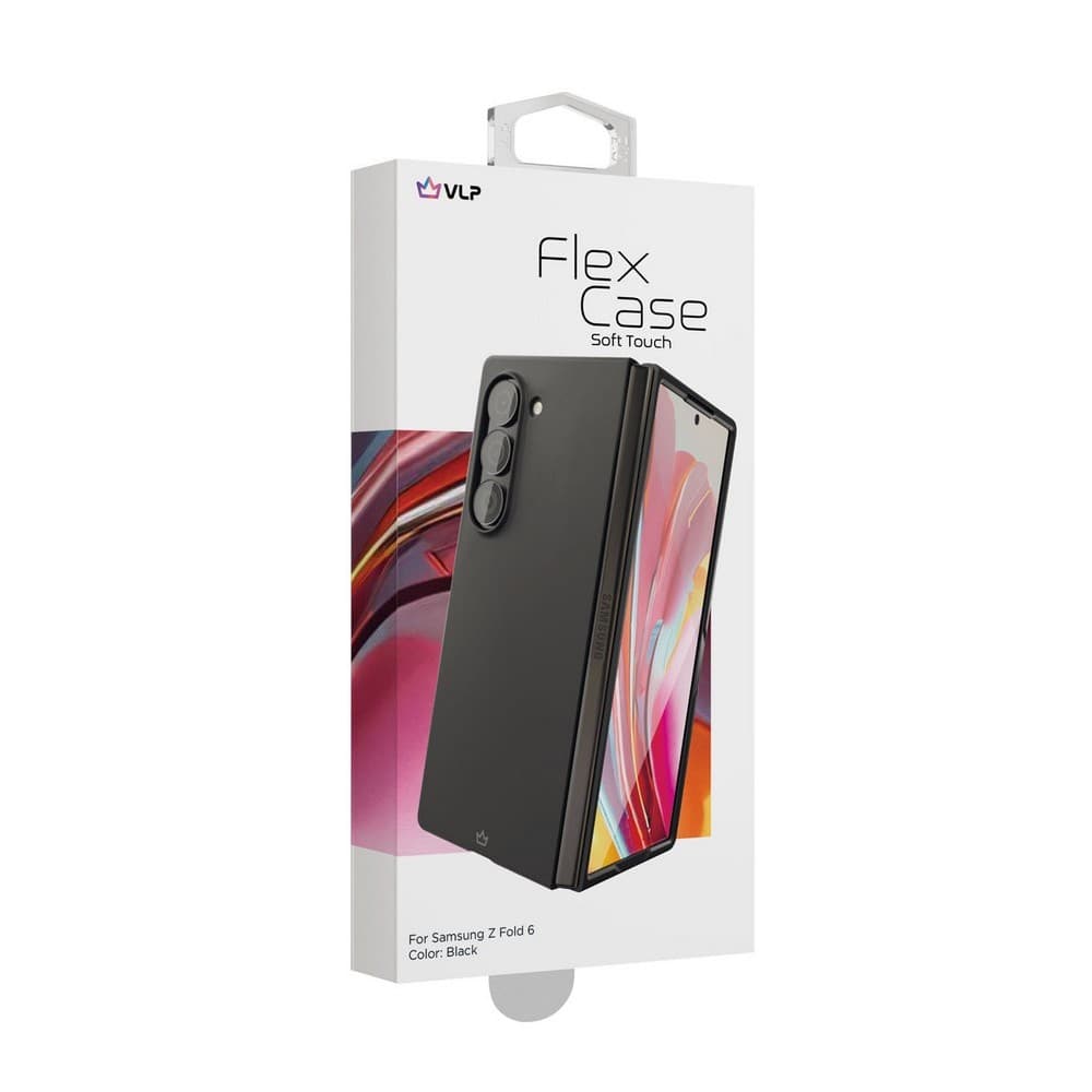 Чехол-накладка VLP Flex Case для Galaxy Z Fold6, полиуретан, черный— фото №1